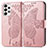 Funda de Cuero Cartera con Soporte Mariposa Carcasa para Samsung Galaxy A73 5G Rosa