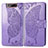 Funda de Cuero Cartera con Soporte Mariposa Carcasa para Samsung Galaxy A80 Purpura Claro