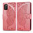 Funda de Cuero Cartera con Soporte Mariposa Carcasa para Samsung Galaxy F02S SM-E025F Rosa Roja