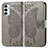 Funda de Cuero Cartera con Soporte Mariposa Carcasa para Samsung Galaxy F23 5G Gris