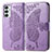 Funda de Cuero Cartera con Soporte Mariposa Carcasa para Samsung Galaxy F23 5G Purpura Claro