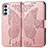 Funda de Cuero Cartera con Soporte Mariposa Carcasa para Samsung Galaxy F23 5G Rosa