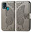 Funda de Cuero Cartera con Soporte Mariposa Carcasa para Samsung Galaxy F41 Gris