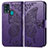 Funda de Cuero Cartera con Soporte Mariposa Carcasa para Samsung Galaxy F41 Morado