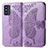Funda de Cuero Cartera con Soporte Mariposa Carcasa para Samsung Galaxy F52 5G Purpura Claro