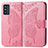 Funda de Cuero Cartera con Soporte Mariposa Carcasa para Samsung Galaxy F52 5G Rosa Roja