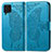 Funda de Cuero Cartera con Soporte Mariposa Carcasa para Samsung Galaxy F62 5G Azul