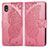 Funda de Cuero Cartera con Soporte Mariposa Carcasa para Samsung Galaxy M01 Core Rosa Roja