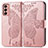 Funda de Cuero Cartera con Soporte Mariposa Carcasa para Samsung Galaxy M13 4G Rosa