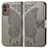 Funda de Cuero Cartera con Soporte Mariposa Carcasa para Samsung Galaxy M13 5G Gris