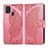 Funda de Cuero Cartera con Soporte Mariposa Carcasa para Samsung Galaxy M31 Rosa Roja