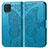 Funda de Cuero Cartera con Soporte Mariposa Carcasa para Samsung Galaxy M32 4G Azul