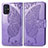 Funda de Cuero Cartera con Soporte Mariposa Carcasa para Samsung Galaxy M51 Purpura Claro