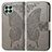 Funda de Cuero Cartera con Soporte Mariposa Carcasa para Samsung Galaxy M53 5G Gris