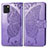 Funda de Cuero Cartera con Soporte Mariposa Carcasa para Samsung Galaxy M60s Purpura Claro