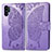 Funda de Cuero Cartera con Soporte Mariposa Carcasa para Samsung Galaxy Note 10 Plus 5G Purpura Claro