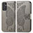 Funda de Cuero Cartera con Soporte Mariposa Carcasa para Samsung Galaxy Quantum4 5G Gris