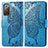Funda de Cuero Cartera con Soporte Mariposa Carcasa para Samsung Galaxy S20 Lite 5G Azul