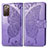 Funda de Cuero Cartera con Soporte Mariposa Carcasa para Samsung Galaxy S20 Lite 5G Purpura Claro