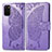 Funda de Cuero Cartera con Soporte Mariposa Carcasa para Samsung Galaxy S20 Plus Purpura Claro