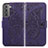 Funda de Cuero Cartera con Soporte Mariposa Carcasa para Samsung Galaxy S21 FE 5G Morado