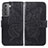 Funda de Cuero Cartera con Soporte Mariposa Carcasa para Samsung Galaxy S22 Plus 5G Negro