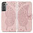 Funda de Cuero Cartera con Soporte Mariposa Carcasa para Samsung Galaxy S22 Plus 5G Rosa