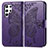 Funda de Cuero Cartera con Soporte Mariposa Carcasa para Samsung Galaxy S23 Ultra 5G Morado