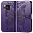 Funda de Cuero Cartera con Soporte Mariposa Carcasa para Sharp Aquos R8 Morado