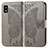 Funda de Cuero Cartera con Soporte Mariposa Carcasa para Sharp Aquos wish3 Gris