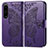 Funda de Cuero Cartera con Soporte Mariposa Carcasa para Sony Xperia 1 IV SO-51C Morado