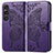 Funda de Cuero Cartera con Soporte Mariposa Carcasa para Sony Xperia 1 V Morado