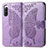 Funda de Cuero Cartera con Soporte Mariposa Carcasa para Sony Xperia 10 IV Purpura Claro