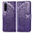 Funda de Cuero Cartera con Soporte Mariposa Carcasa para Sony Xperia 5 Morado