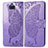 Funda de Cuero Cartera con Soporte Mariposa Carcasa para Sony Xperia 8 Purpura Claro