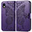 Funda de Cuero Cartera con Soporte Mariposa Carcasa para Sony Xperia Ace III Morado