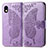 Funda de Cuero Cartera con Soporte Mariposa Carcasa para Sony Xperia Ace III Purpura Claro