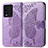 Funda de Cuero Cartera con Soporte Mariposa Carcasa para Vivo iQOO 10 5G Purpura Claro