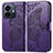 Funda de Cuero Cartera con Soporte Mariposa Carcasa para Vivo iQOO Z6 Lite 5G Morado