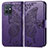 Funda de Cuero Cartera con Soporte Mariposa Carcasa para Vivo T1 5G India Morado