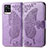 Funda de Cuero Cartera con Soporte Mariposa Carcasa para Vivo V20 Purpura Claro