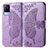 Funda de Cuero Cartera con Soporte Mariposa Carcasa para Vivo V21 5G Purpura Claro