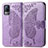 Funda de Cuero Cartera con Soporte Mariposa Carcasa para Vivo V21e 4G Purpura Claro