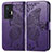 Funda de Cuero Cartera con Soporte Mariposa Carcasa para Vivo X70 Pro 5G Morado