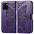 Funda de Cuero Cartera con Soporte Mariposa Carcasa para Vivo Y01 Morado