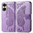 Funda de Cuero Cartera con Soporte Mariposa Carcasa para Vivo Y02S Purpura Claro