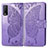 Funda de Cuero Cartera con Soporte Mariposa Carcasa para Vivo Y11s Purpura Claro