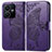 Funda de Cuero Cartera con Soporte Mariposa Carcasa para Vivo Y22s Morado