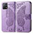 Funda de Cuero Cartera con Soporte Mariposa Carcasa para Vivo Y31s 5G Purpura Claro