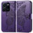 Funda de Cuero Cartera con Soporte Mariposa Carcasa para Vivo Y35 4G Morado